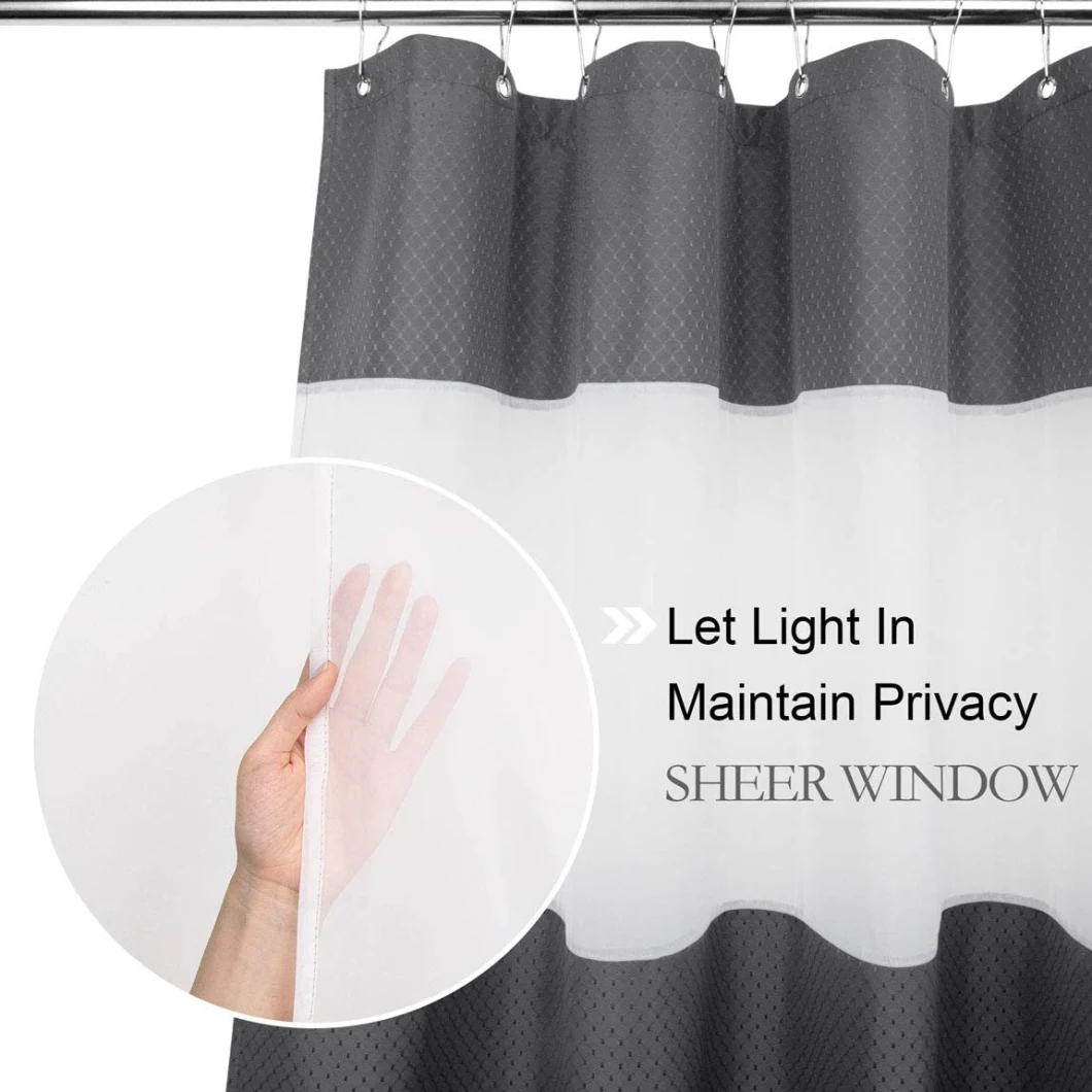 Adjustable Curved Metal Shower Curtain Rod Customized Curtain Rod for Bathtub