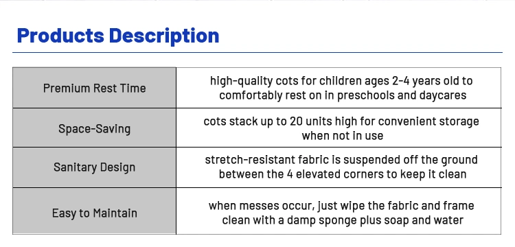 Znz Wooden Furniture Beds for Kindergarten Daycare Beds Stackable Cot