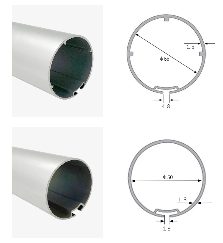 Aluminum Profile 38mm Curtain Tube Curtain Blinds Accessories Supplier