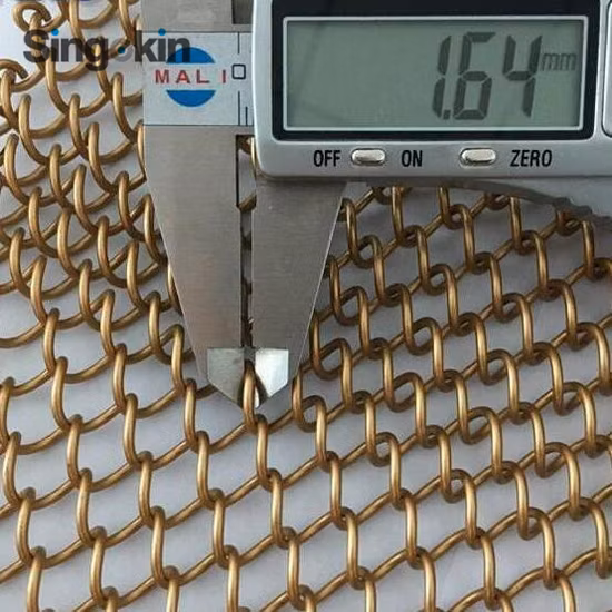 Tessuto metallico avvolto, tenda in rete metallica, tenda a spirale metallica per la decorazione domestica