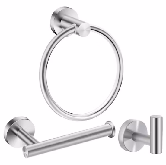 304 Set di appendini per il bagno, set di accessori per il bagno in acciaio inossidabile, ferramenta per il bagno spazzolato